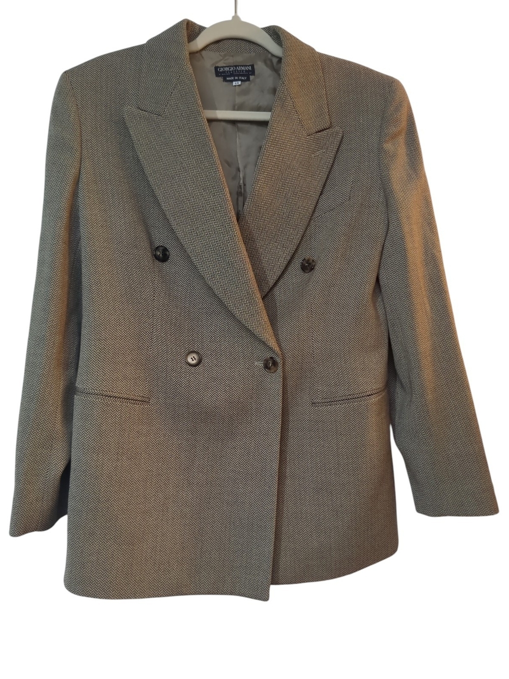 VINTAGE Giorgio Armani Black Label  Classico Blazer Size US 38 Borgo Nuovo 21